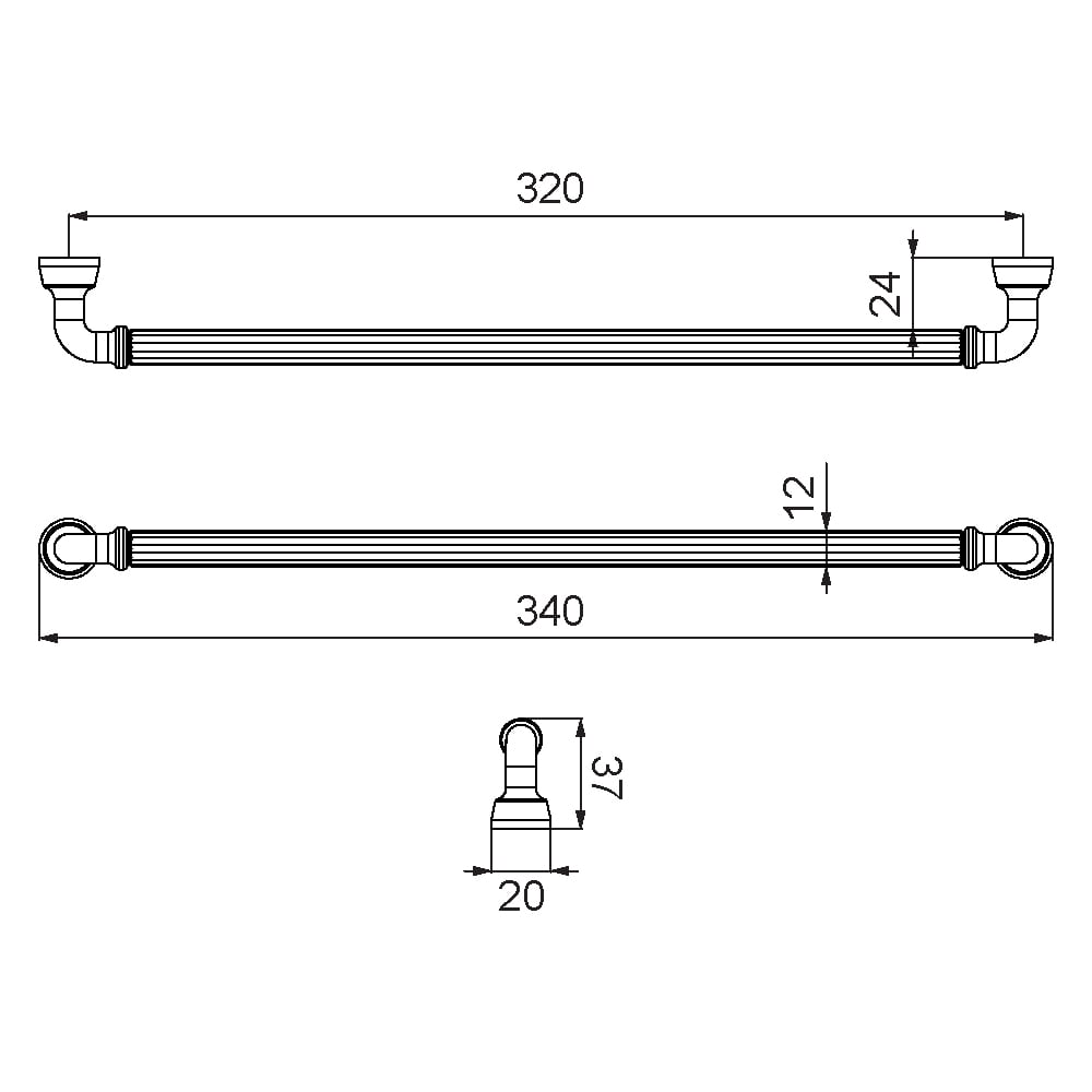 ÇEBİ A1116320 MP02 PROFİL KLASİK KULP ZMK.101.03.0109757Mobilya KulplarıÇEBİ