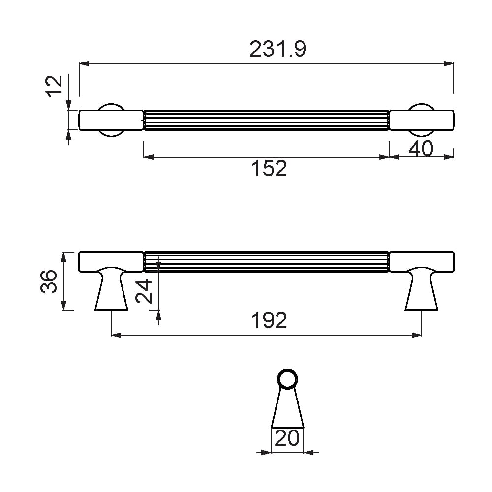 ÇEBİ A1119192 PC27 PROFİL KLASİK KULP ZMK.101.03.0117794Mobilya KulplarıÇEBİ