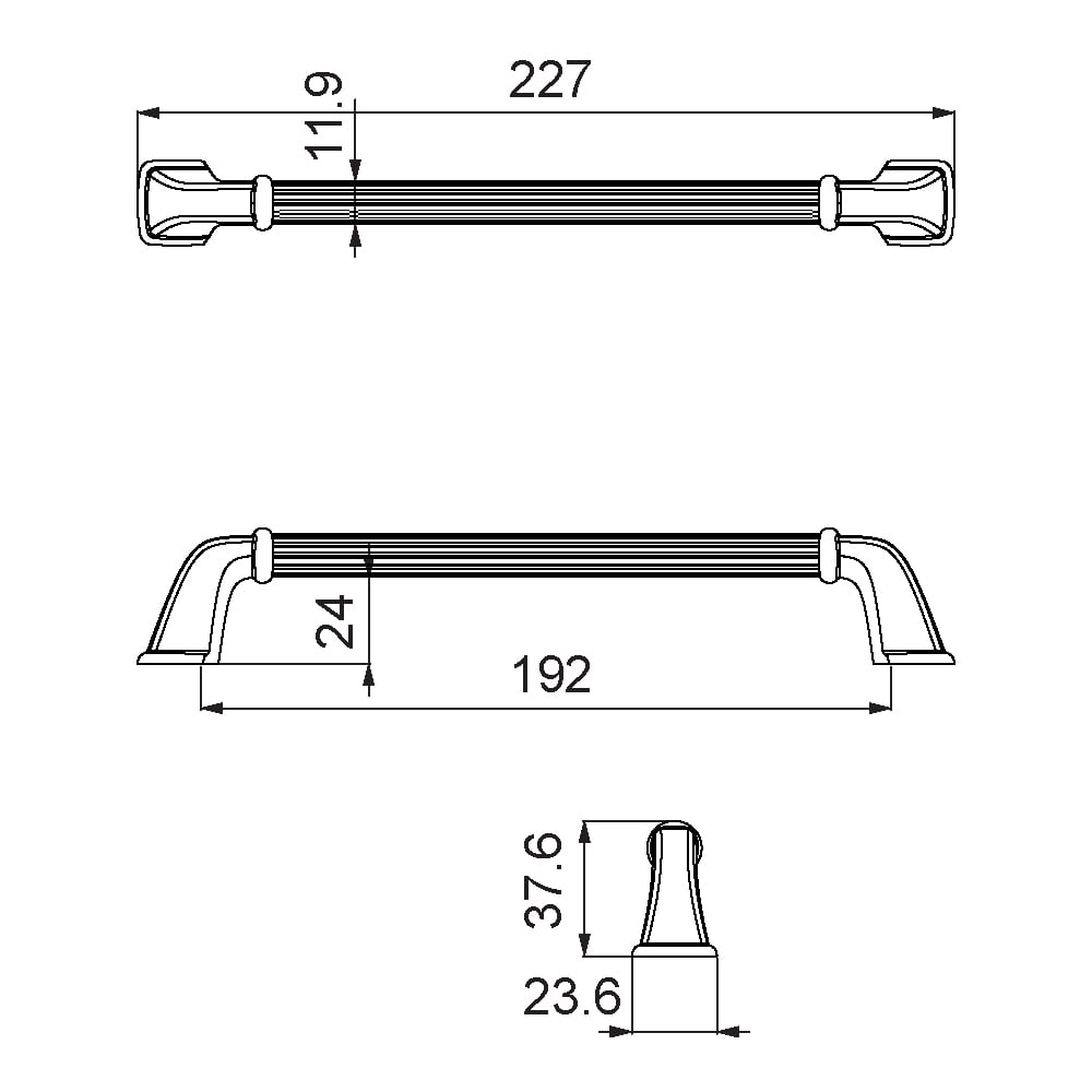 ÇEBİ A1122192 PC27 PROFİL KLASİK KULP ZMK.101.03.0117805Mobilya KulplarıÇEBİ