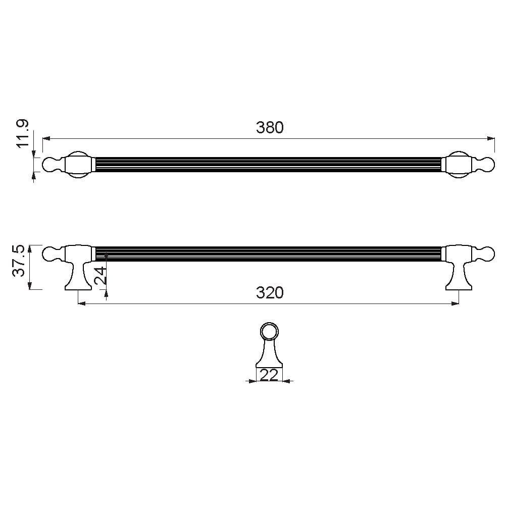 ÇEBİ A1123320 PC24 PROFİL KLASİK KULP ZMK.101.03.0109784Mobilya KulplarıÇEBİ