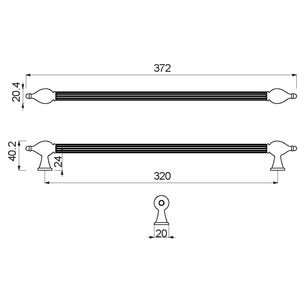 ÇEBİ A1124320 MP02 PROFİL KLASİK KULP ZMK.101.03.0109865Mobilya KulplarıÇEBİ