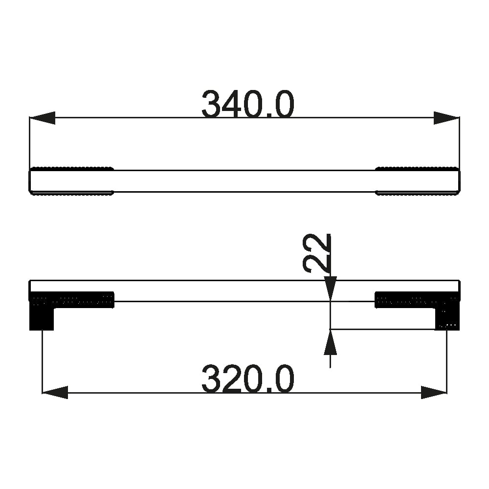 ÇEBİ A1239 20 320 PC24 NOKTALI MODERN KULP101.02.0114280Mobilya KulplarıÇEBİ