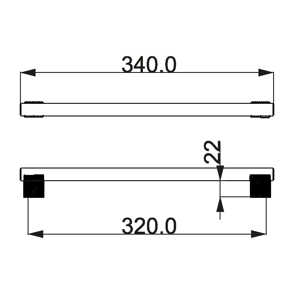 ÇEBİ A1240 10 320 PC24 DÜZ MODERN KULP101.02.0114350Mobilya KulplarıÇEBİ