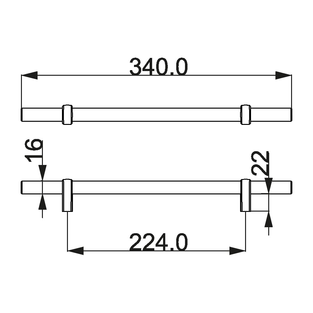 ÇEBİ A1260 20 224 PC24 NOKTALI MODERN KULP101.02.0115120Mobilya KulplarıÇEBİ