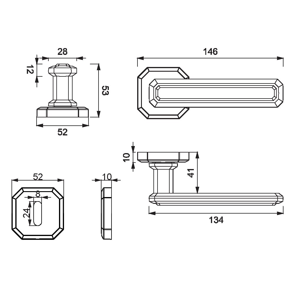 ÇEBİ A5101 PC24 ODA BG.RZ.KING KAPI KOLU201.01.0109450Modern Kapı KollarıÇEBİ