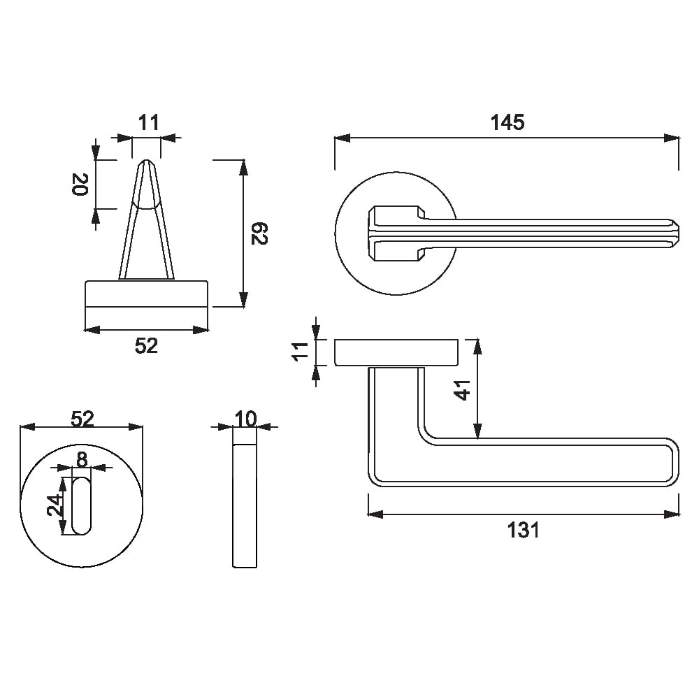ÇEBİ A5107 PC24 ODA YUV.RZ.VERA KAPI KOLU201.01.0109376Modern Kapı KollarıÇEBİ