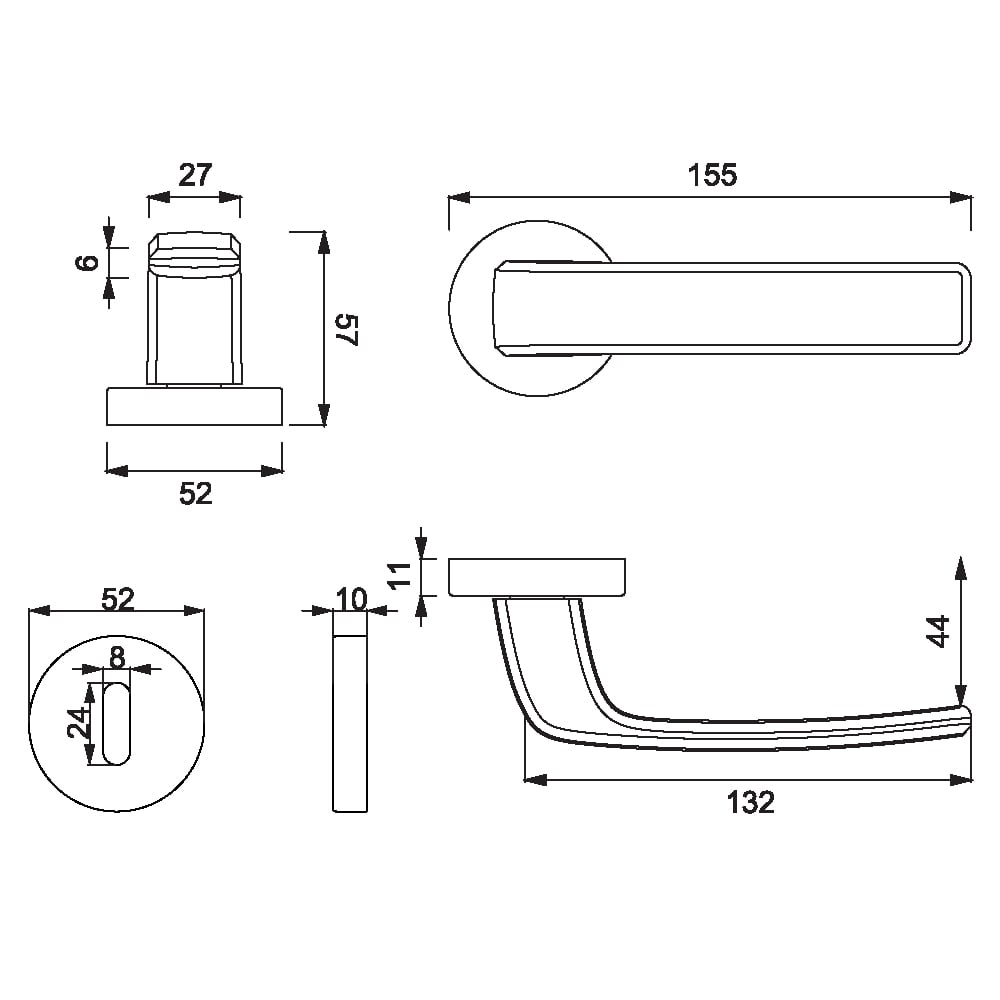 ÇEBİ A5114 PC24 ODA YUV.RZ.ODIS KAPI KOLU201.01.0110344Modern Kapı KollarıÇEBİ