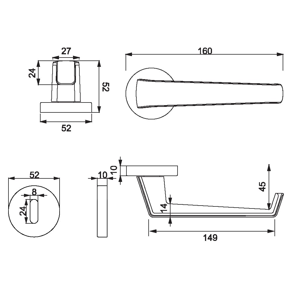 ÇEBİ A5115 MP02 ODA YUV.RZ.TARA KAPI KOLU201.01.0110320Modern Kapı KollarıÇEBİ