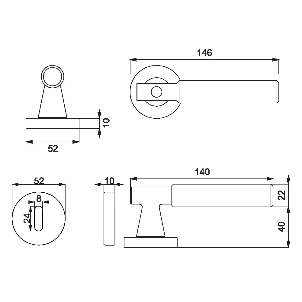 ÇEBİ A5183-30 PC35 ODA SOHO-L ÇZG.YUV.RZ.KAPI KOLU201.01.0117150Modern Kapı KollarıÇEBİ