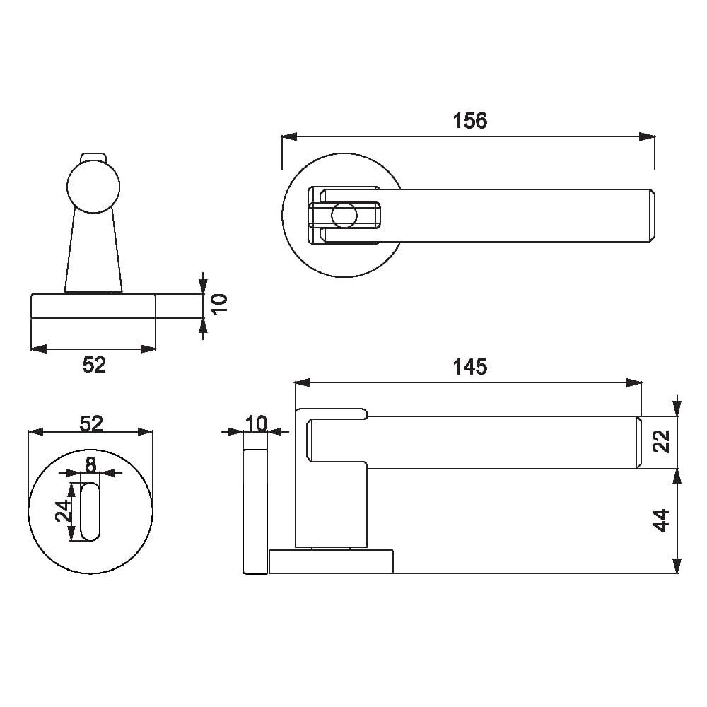 ÇEBİ A5184-20 PC24 ODA DORA-K NKT.YUV.RZ.KAPI KOLU201.01.0108236Modern Kapı KollarıÇEBİ