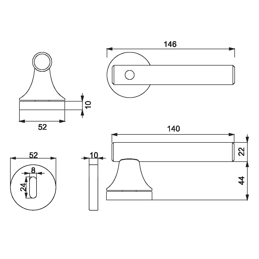 ÇEBİ A5192-20 PC24 ODA OXO-K NKT.YUV.RZ.KAPI KOLU201.01.0108453Modern Kapı KollarıÇEBİ