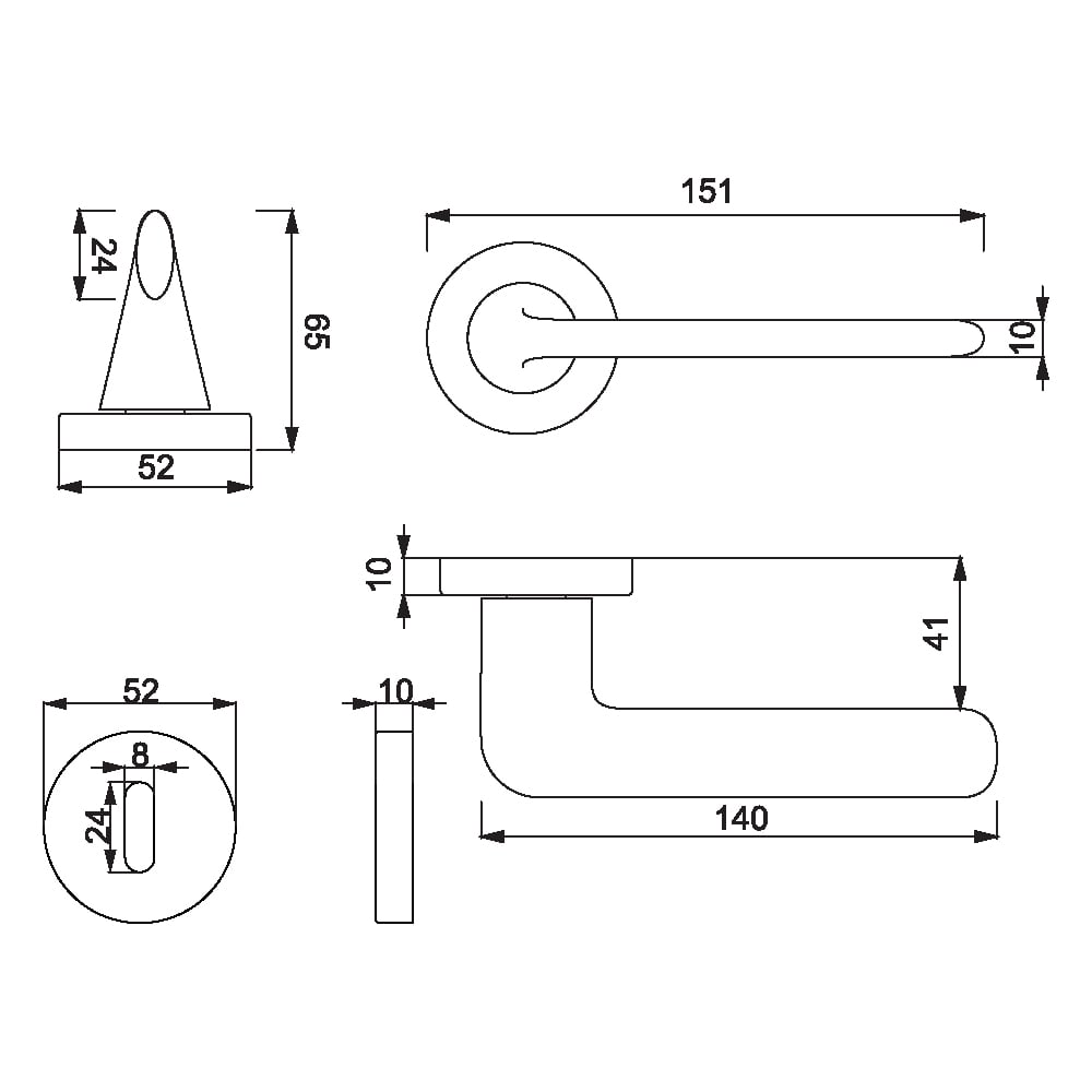 ÇEBİ A5222 MP02 ODA YUV.RZ.NETA KAPI KOLU201.01.0114164Modern Kapı KollarıÇEBİ