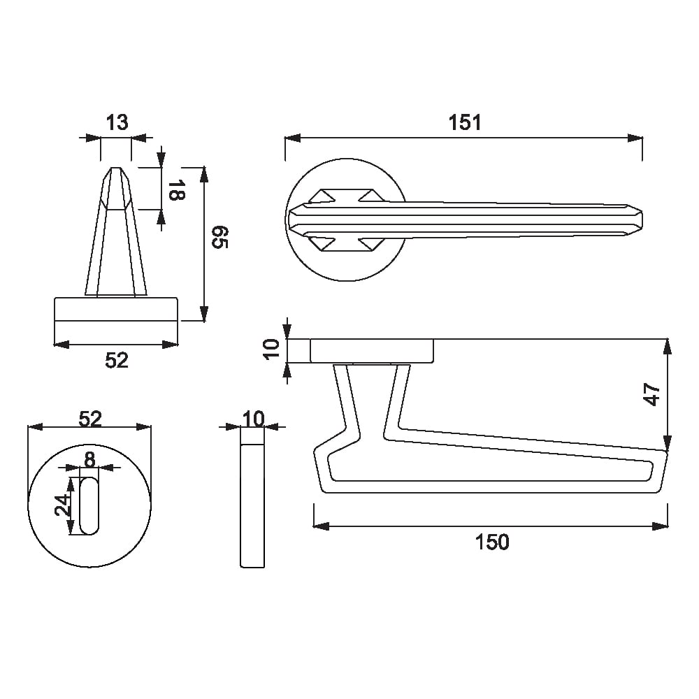 ÇEBİ A5223 MP02 ODA YUV.RZ.SINA KAPI KOLU201.01.0114182Modern Kapı KollarıÇEBİ