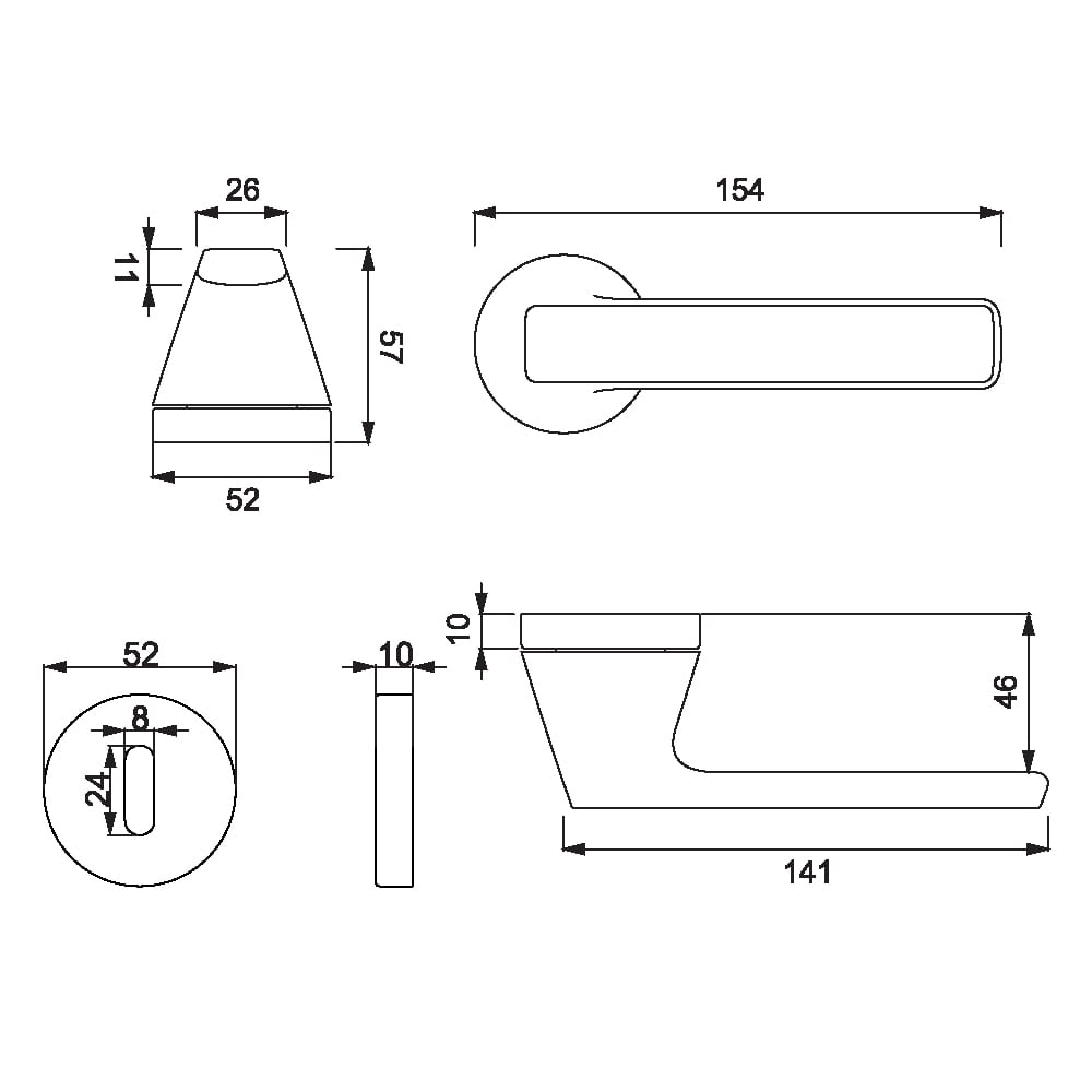 ÇEBİ A5225 MP08 ODA YUV.RZ.ORIS KAPI KOLU201.01.0114215Modern Kapı KollarıÇEBİ