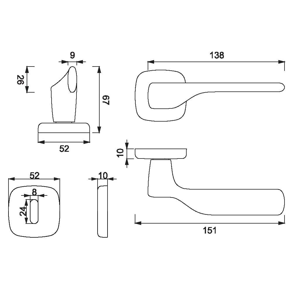 ÇEBİ A549 PC24 ODA OVL.RZ.AVA KAPI KOLU201.01.0101575Modern Kapı KollarıÇEBİ
