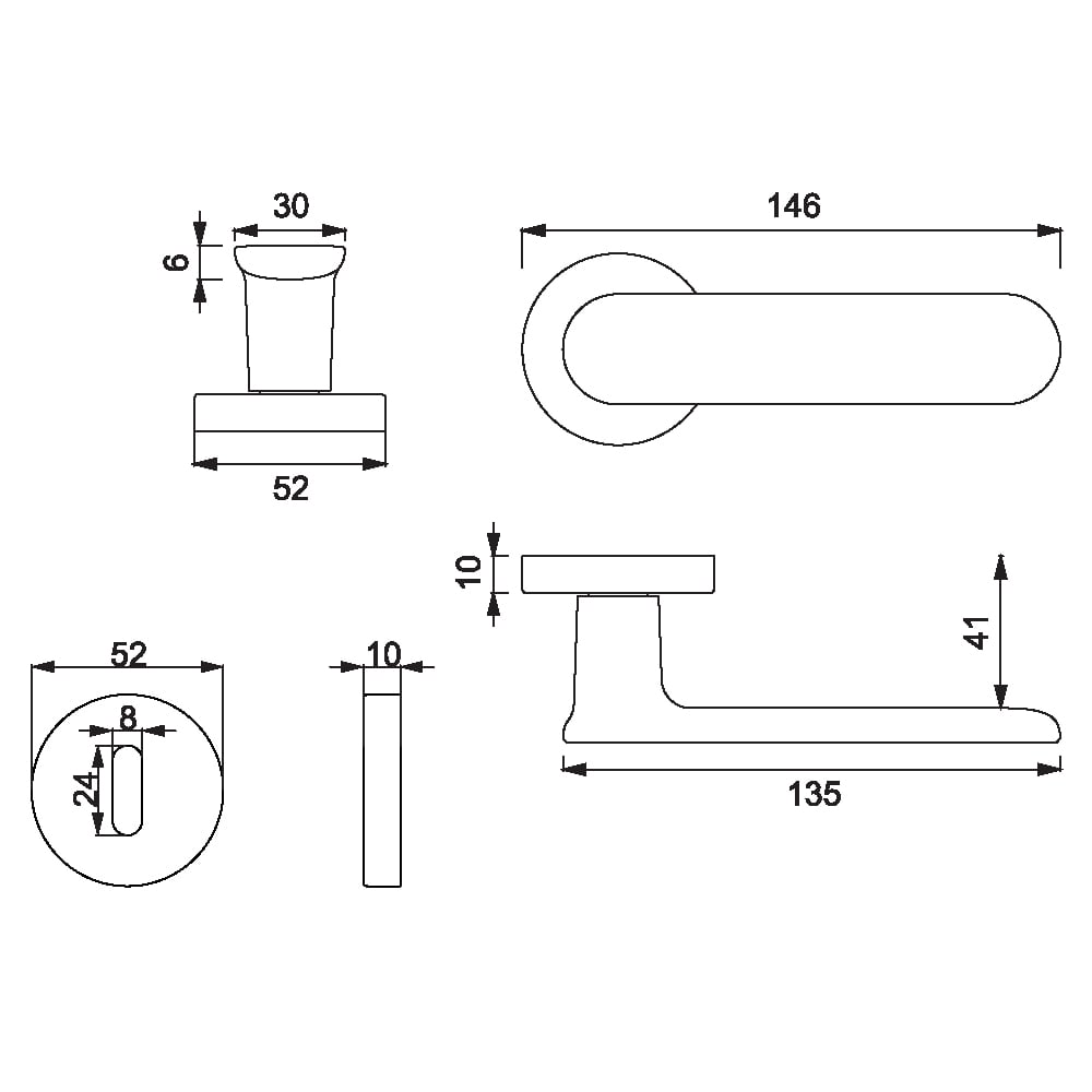 ÇEBİ A571 MP14 ODA YUV.RZ.OVA KAPI KOLU201.01.0113566Modern Kapı KollarıÇEBİ