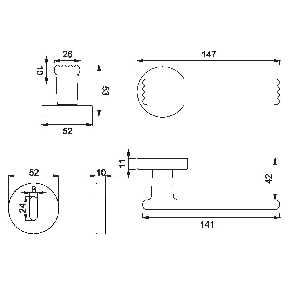 ÇEBİ A584 MP08 ODA YUV.RZ.LECO KAPI KOLU201.01.0111411Modern Kapı KollarıÇEBİ