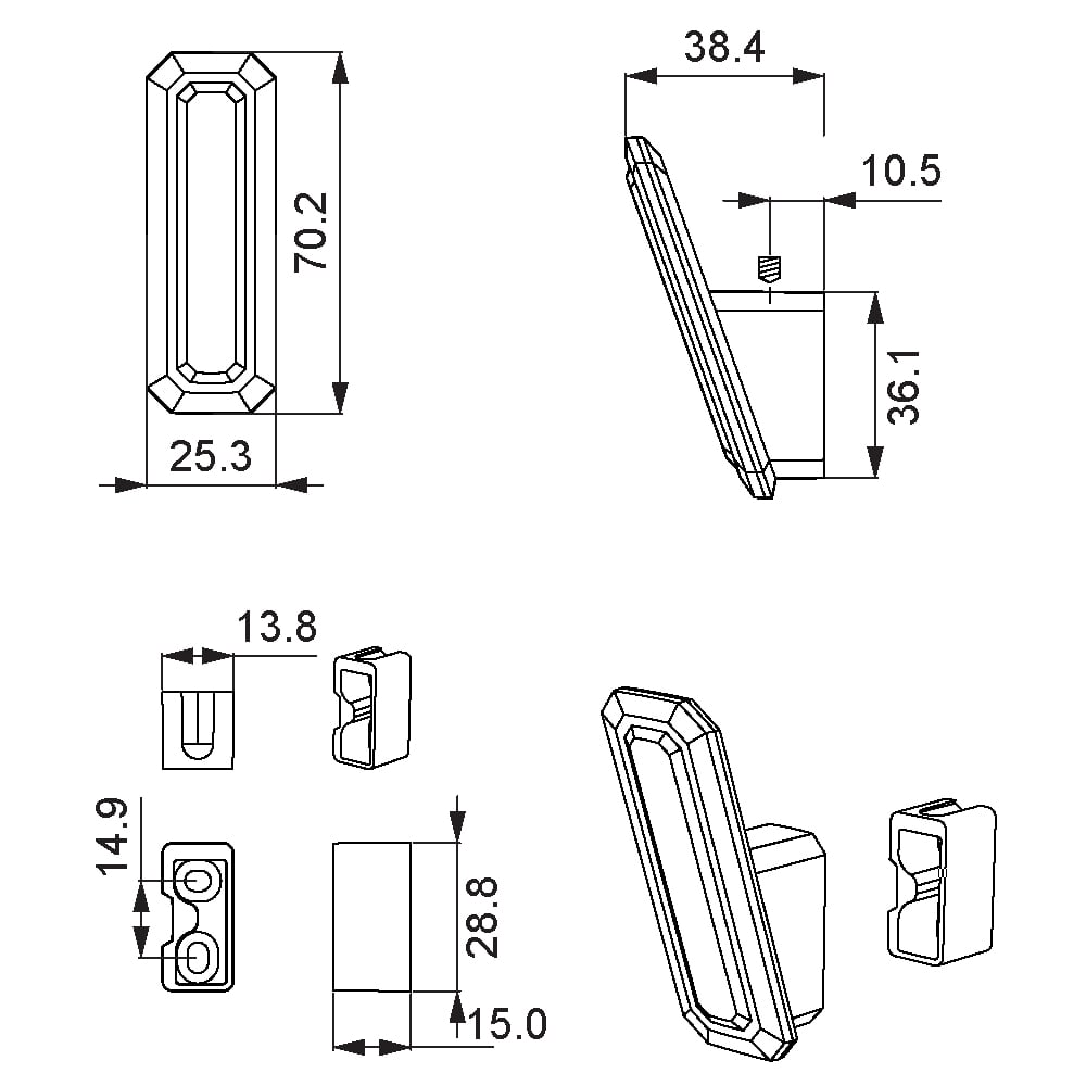 ÇEBİ A7101010 PC27 ASKI MODERN ZMK.102.01.0117908Mobilya AskılarıÇEBİ