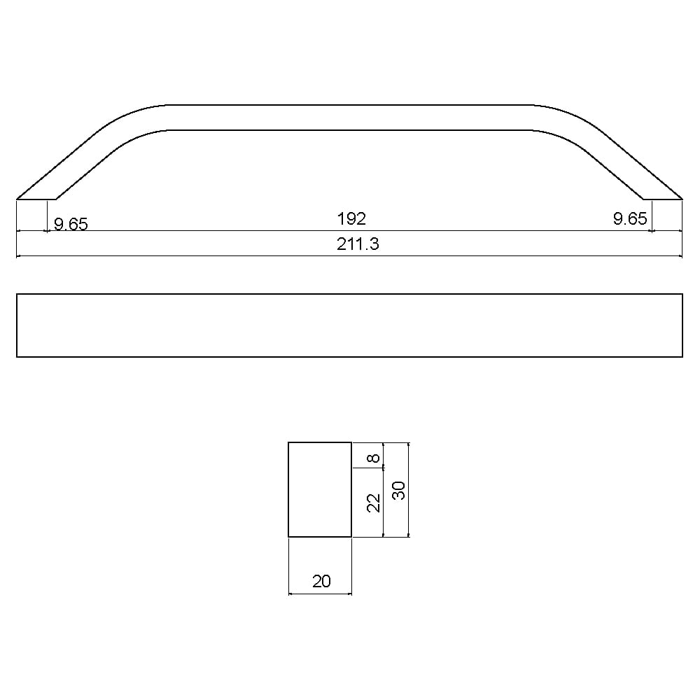 ÇEBİ B831160 MP08 MODERN KULP ALM.101.01.0104264Mobilya KulplarıÇEBİ