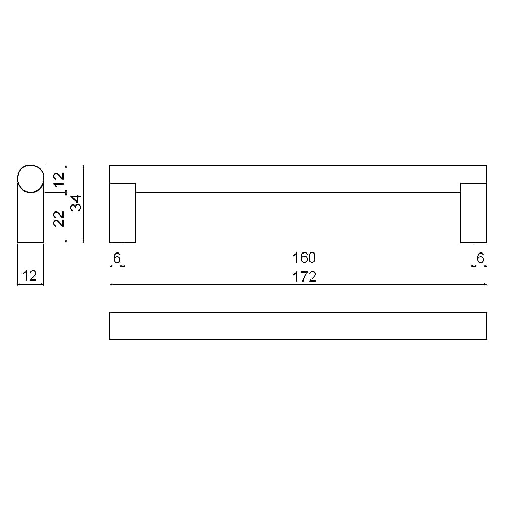ÇEBİ B834160 PC24 MODERN KULP ALM.101.01.0104310Mobilya KulplarıÇEBİ