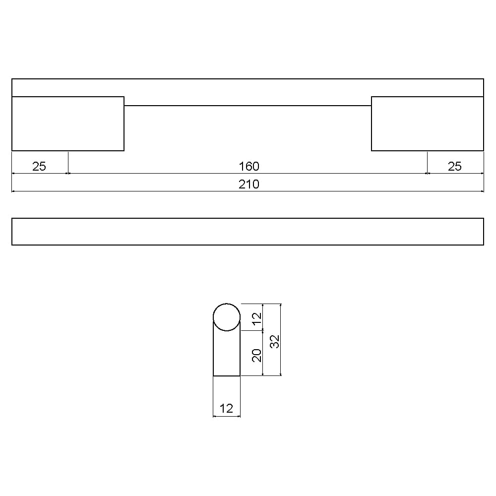 ÇEBİ B835160 PC24 MODERN KULP ALM.101.01.0104331Mobilya KulplarıÇEBİ