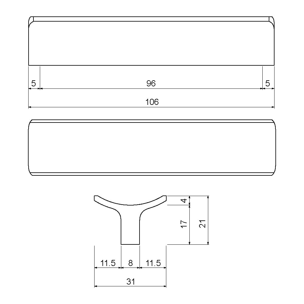ÇEBİ B849096 PC24 MODERN KULP ALM.101.01.0104370Mobilya KulplarıÇEBİ