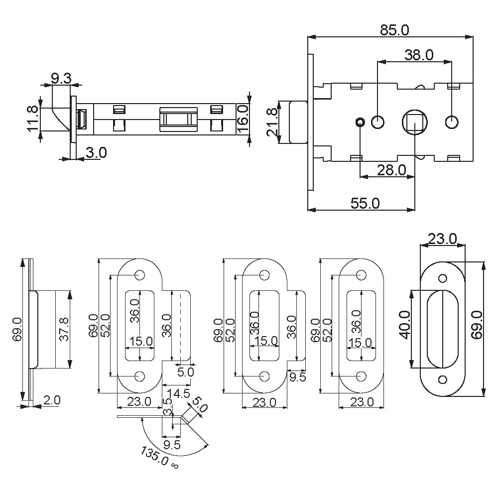 ÇEBİ D60010155 PC27 KİLİT DİL KISMI - PLS ALIN203.01.0116415Standart KilitlerÇEBİ HARDWARE