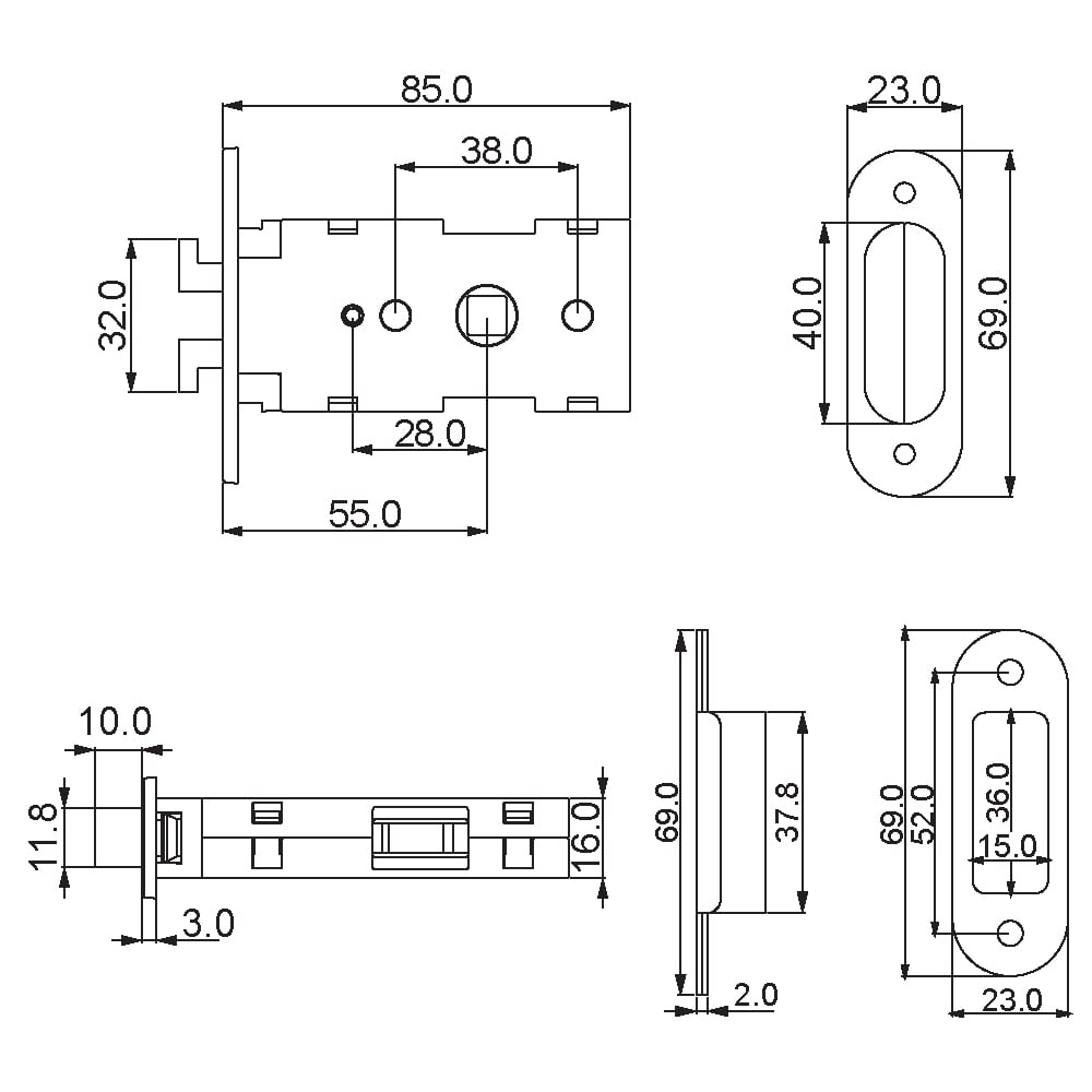 ÇEBİ D60020455 PC35 KAYAR KAPI KİLİDİ - ZAMAK ALIN203.05.0117031Kayar Kapı Kilitleri Ve AksesuarlarıÇEBİ HARDWARE