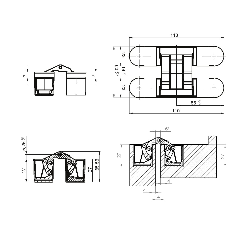 ÇEBİ D6202 110 MP08 GİZLİ KAPI MENTEŞESİ 110x23MM202.03.0119012Gizli MenteşelerÇEBİ HARDWARE