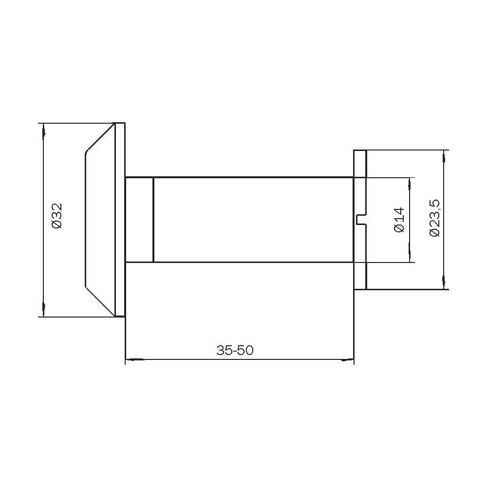 CROMA 4006 DÜRBÜN YANGIN DAYANIMLI (35-50)14X32 KROM208.04.0100775Kapı DürbünleriCROMA