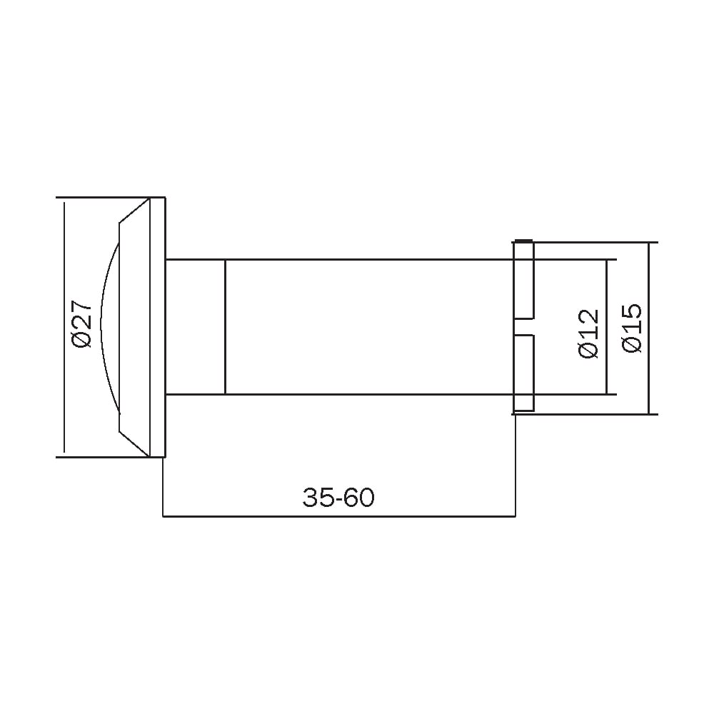 CROMA 4014 DÜRBÜN 180° KROM (35-60)12X27 MM208.04.0100783Kapı DürbünleriCROMA