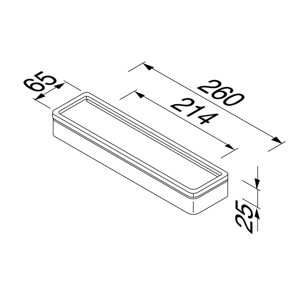 GEESA 918805 02 06 FRAME KROM/SİYAH RAF 26 CM501.02.0116822Banyo AksesuarlarıGEESA