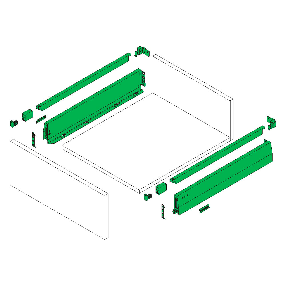 GRASS NOVA PRO ONE BORDÜRLÜ H90 ANTRASİT SETGP004.NPO300B.STONEYanaklı Çekmece RaylarıGRASS