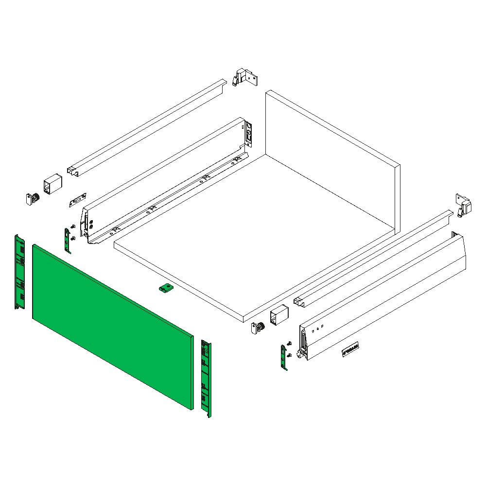 GRASS NOVA PRO ONE İÇ ÇEKMECE BORDÜRLÜ H90 SİLVER SETGP001.NPO300B.ICSILVERYanaklı Çekmece RaylarıGRASS