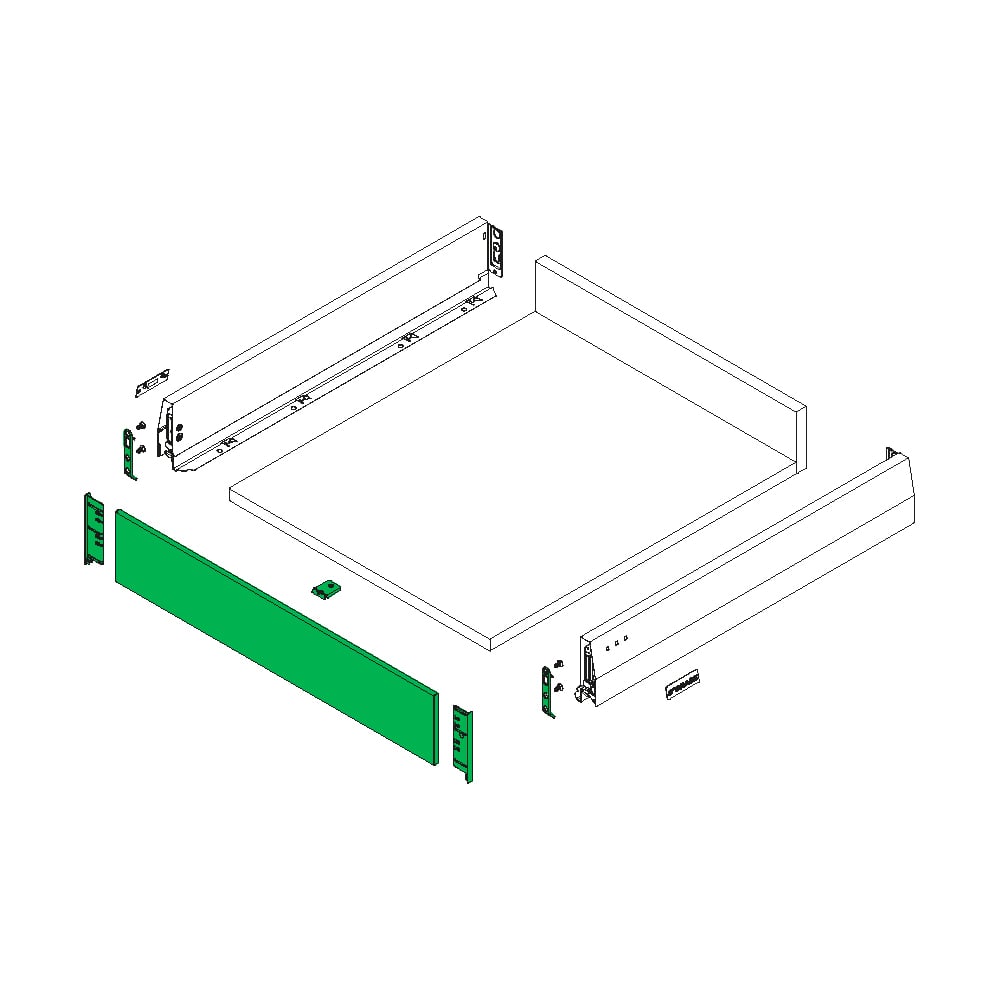 GRASS NOVA PRO ONE İÇ ÇEKMECE BORDÜRSÜZ H90 SİLVER SETGP005.NPO300.ICSILVERYanaklı Çekmece RaylarıGRASS