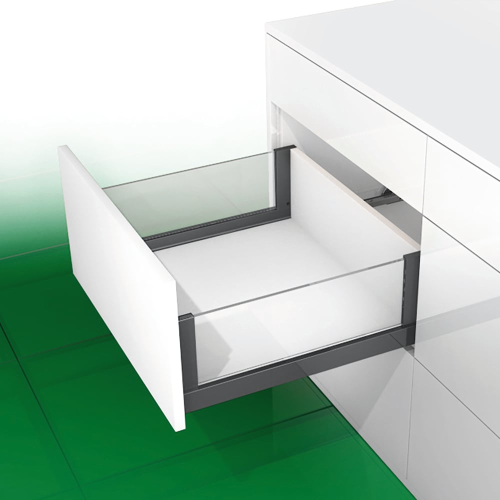 GRASS NOVA PRO SCALA CRYSTAL PLUS H186 ANTRASİT SETGP065.NPS450.CAMLISTONEYanaklı Çekmece RaylarıGRASS