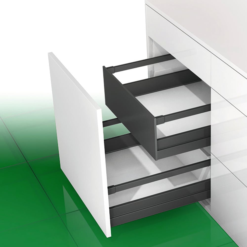 GRASS NOVA PRO SCALA İÇ ÇEKMECE BORDÜRLÜ H90 ANTRASİT SETGP045.NPS300B.ICSTONEYanaklı Çekmece RaylarıGRASS