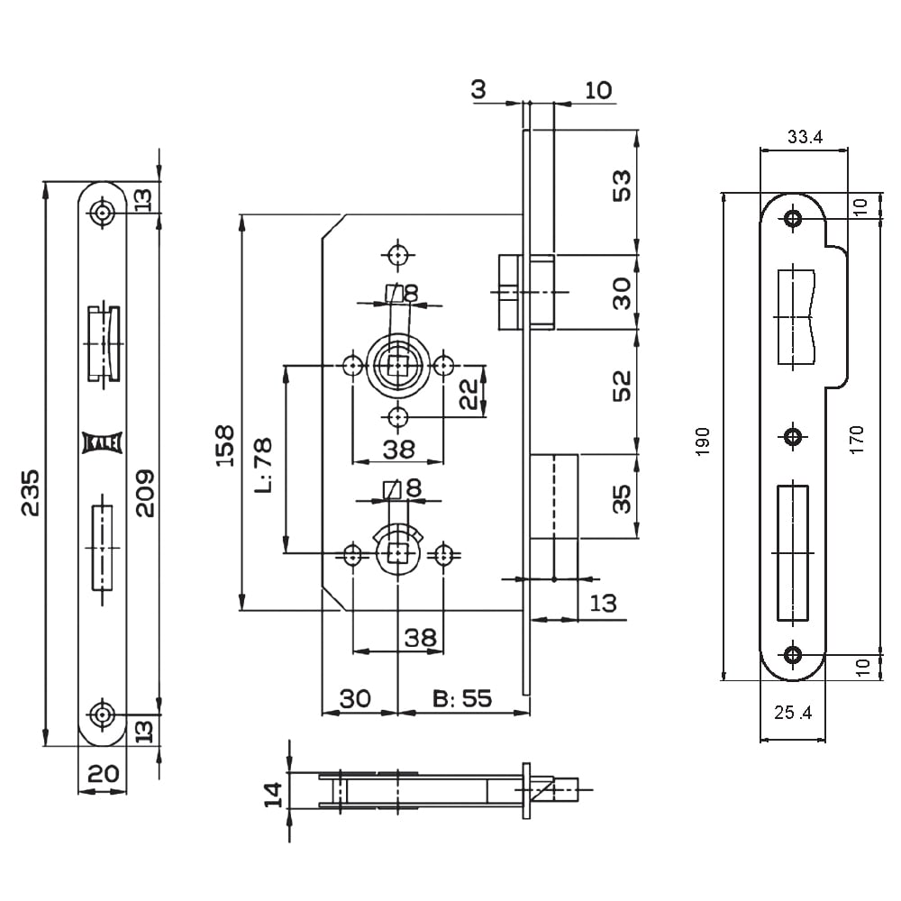 KALE 150BAD WC NİKEL OVAL 20 MM 78x55203.02.0105182Standart KilitlerKALE
