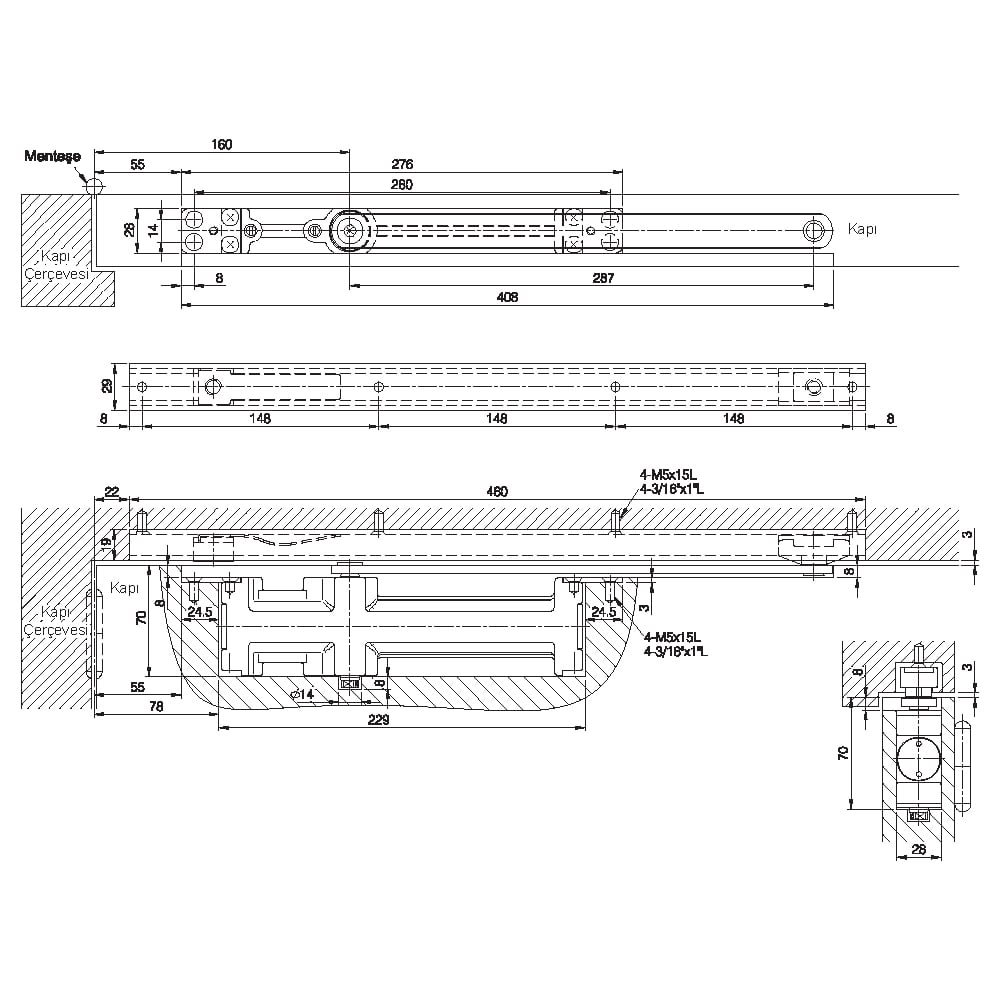 OZN CDC-3800 GİZLİ KAPATICI 40 MM YANGIN DAYANIMLI205.03.0100681Gizli Kapı KapatıcılarOZONE