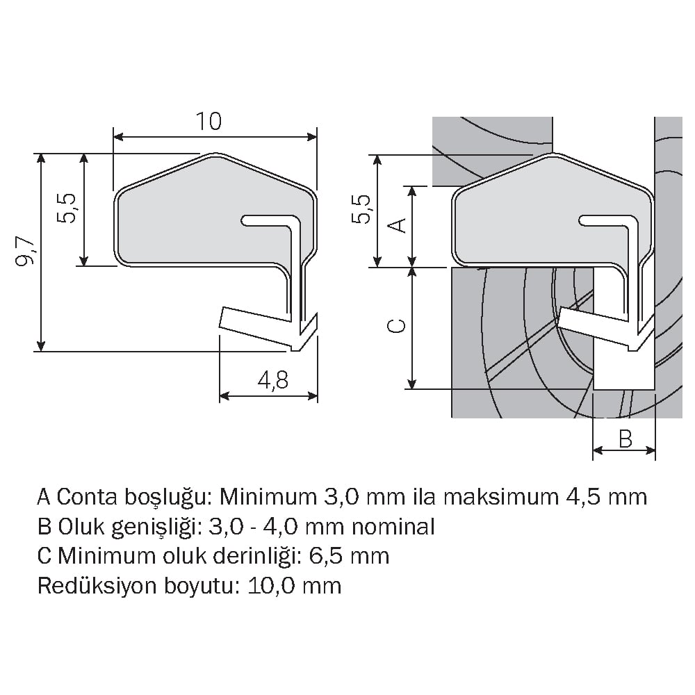 SCHLEGEL 2Q462218 QL 3138 RAL8007 AÇIK KAHVE POLİÜRETAN KÖPÜK DOLGU KAPI FİTİLİ QL65208.02.0118957Kapı FitilleriSCHLEGEL