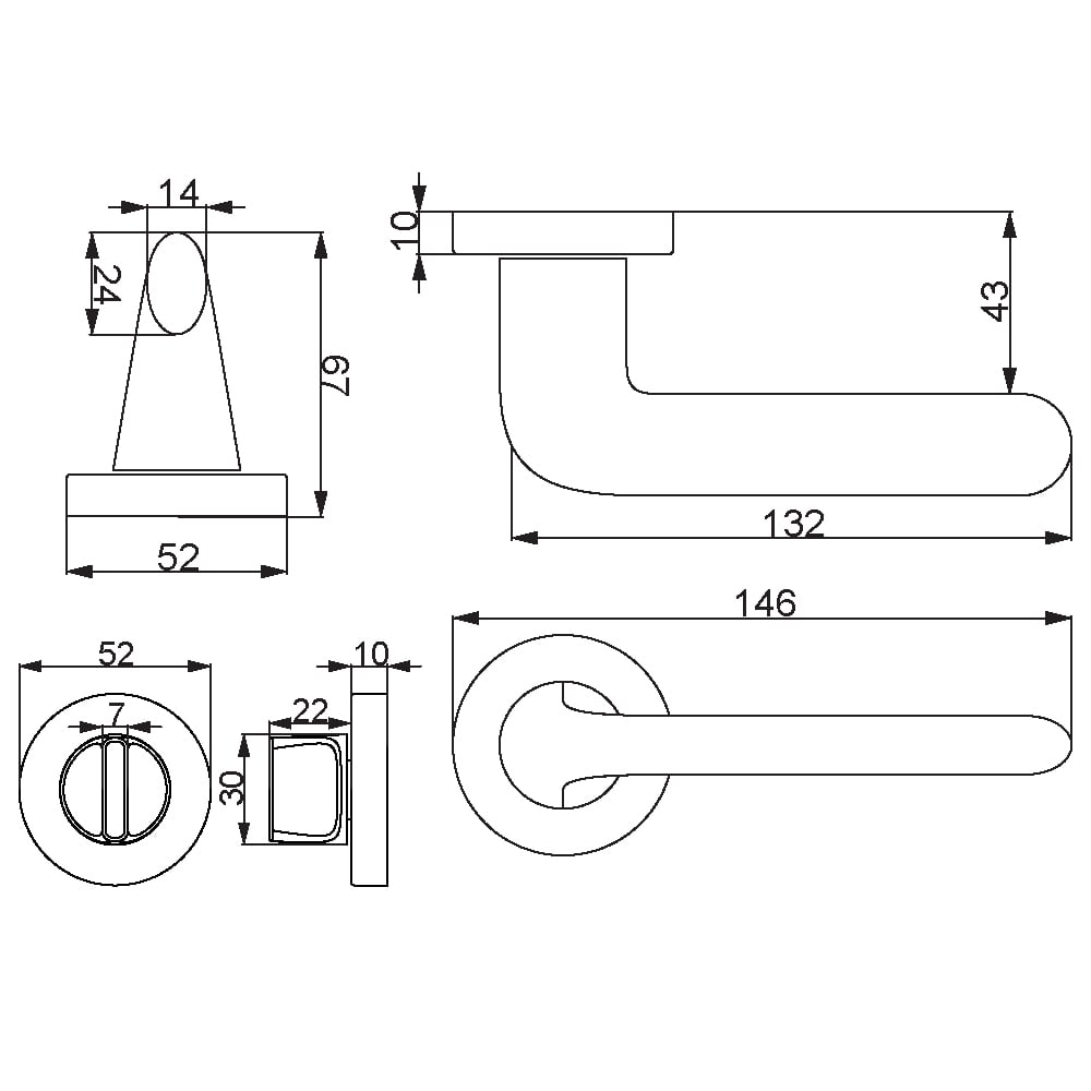 ZIPP C5269 PC24 ODA LEAS YUV.RZT.KAPI KOLU201.07.0118121Zip Line Kapı KollarıZİP LİNE