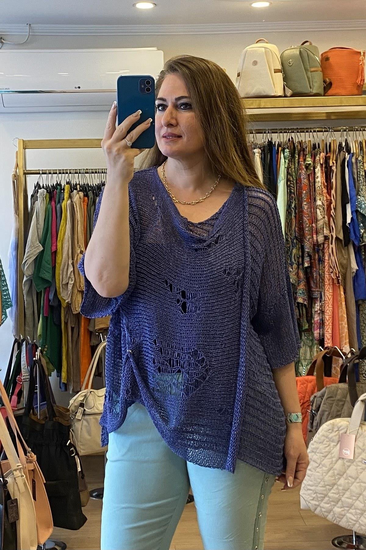 Asimetrik Kesim Merserize Ceket Mor