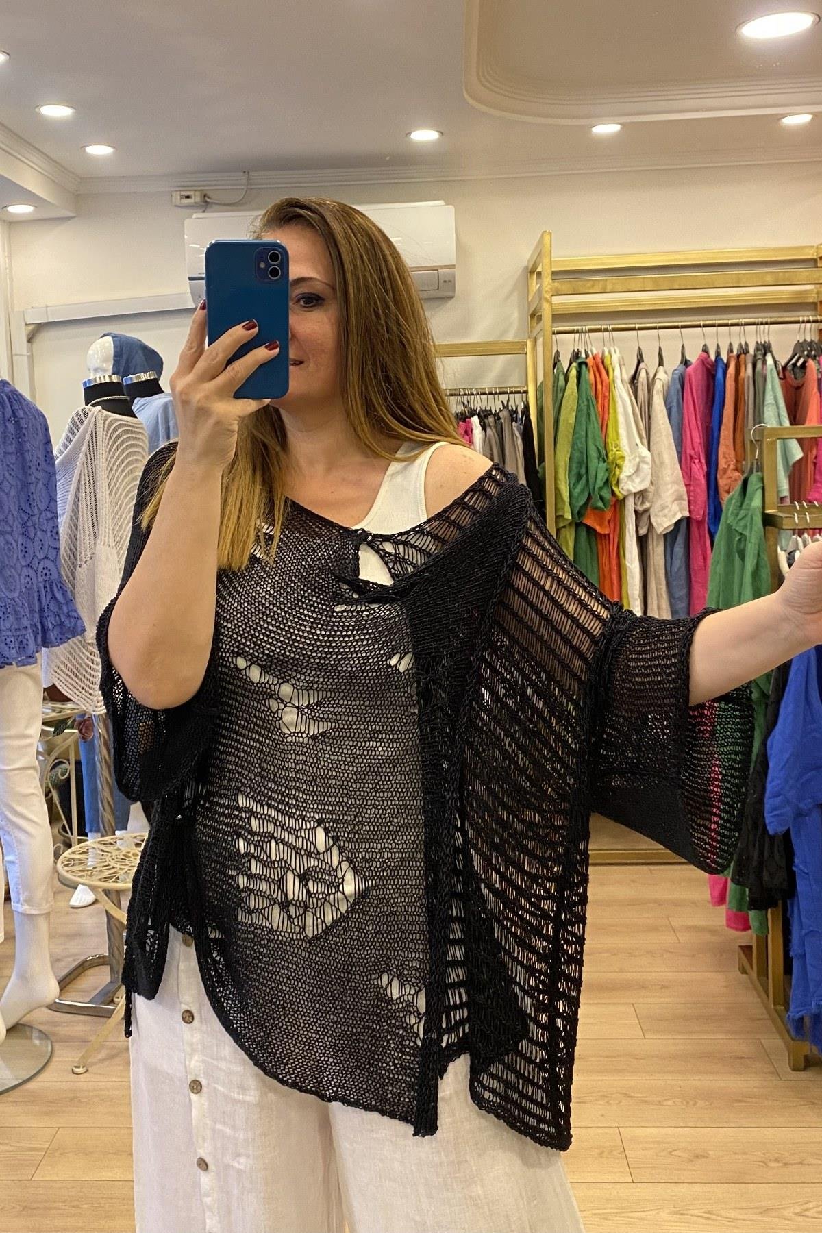 Asimetrik Kesim Merserize Ceket Siyah