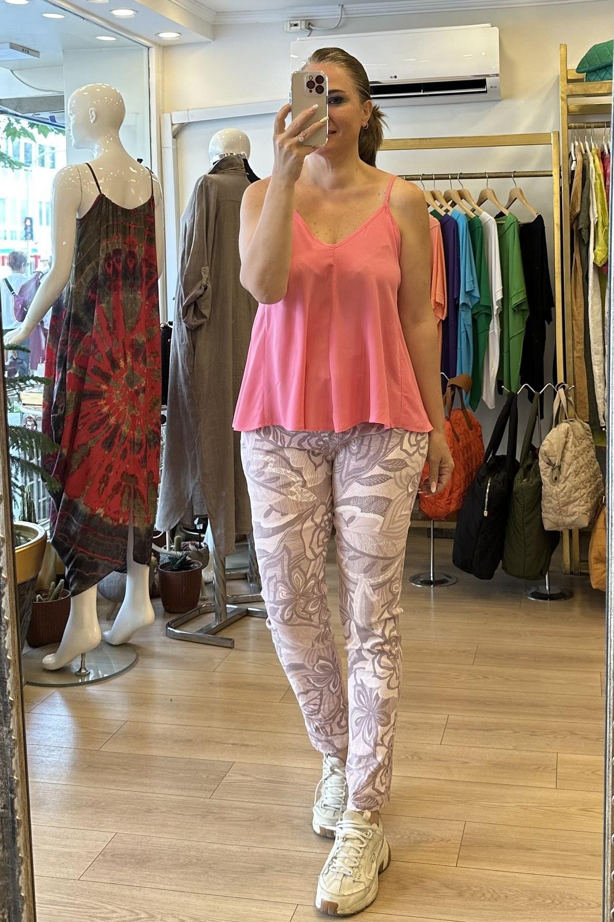 Askılı Çan Bluz Pembe