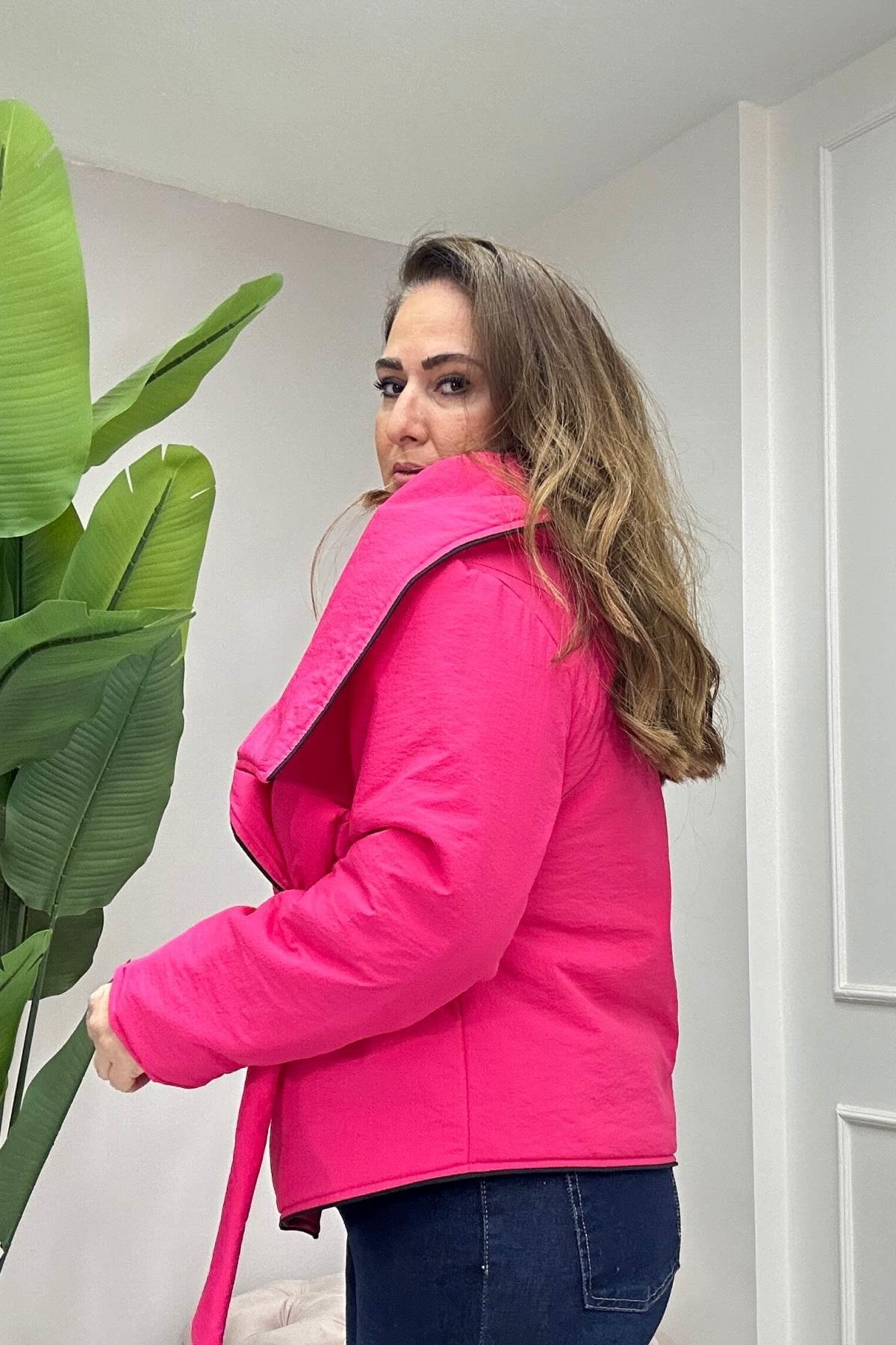 Bağlama Detaylı Tasarım Mont-Pembe