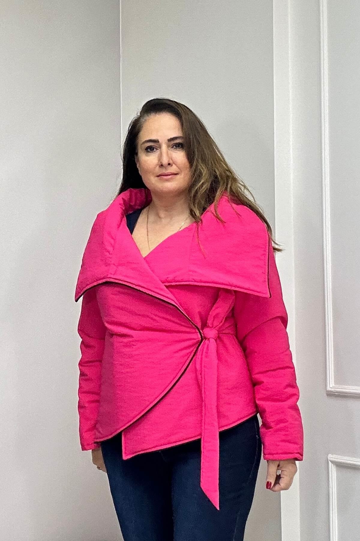 Bağlama Detaylı Tasarım Mont-Pembe