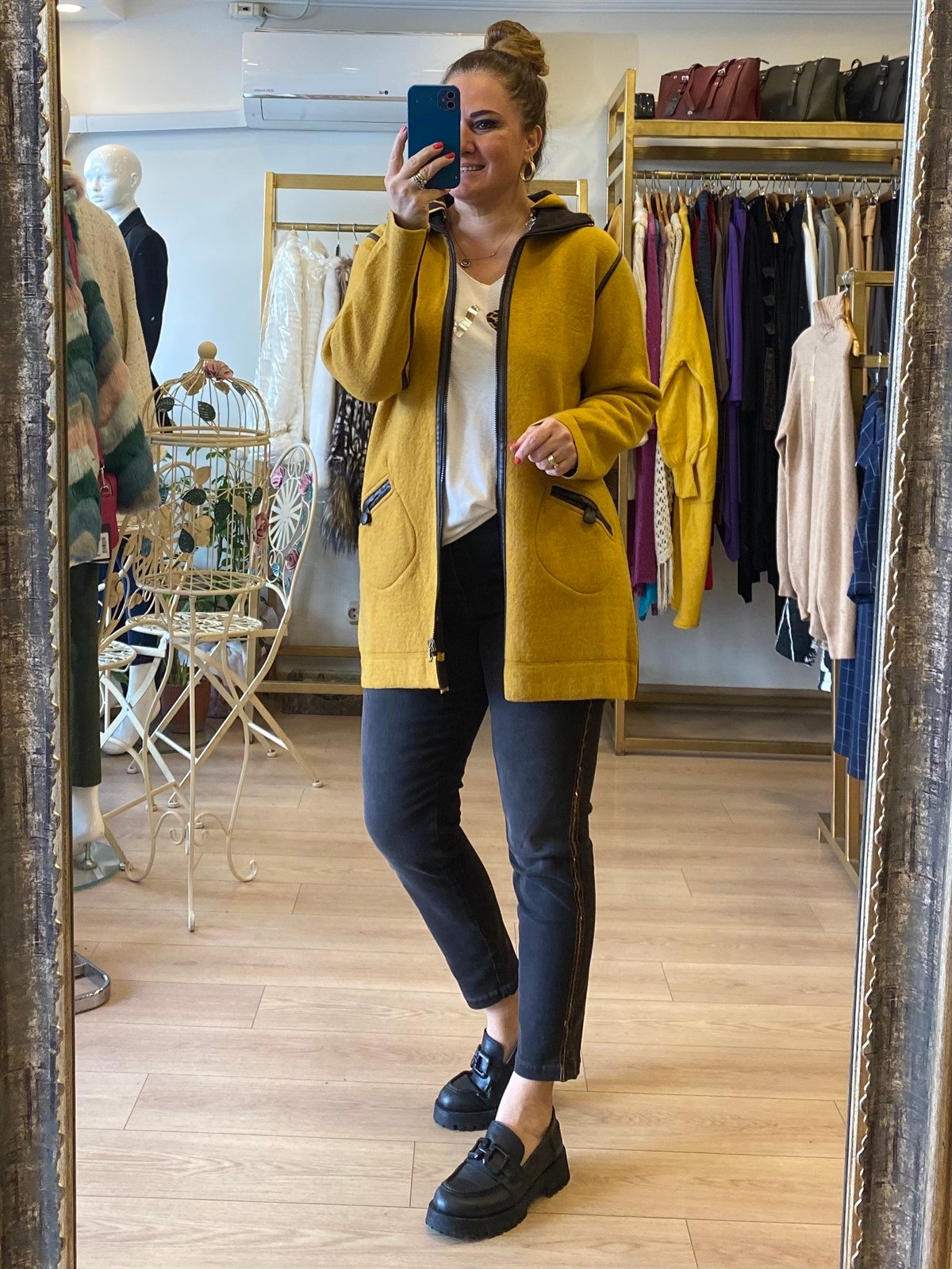 Çift Taraflı Triko Ceket Kahve