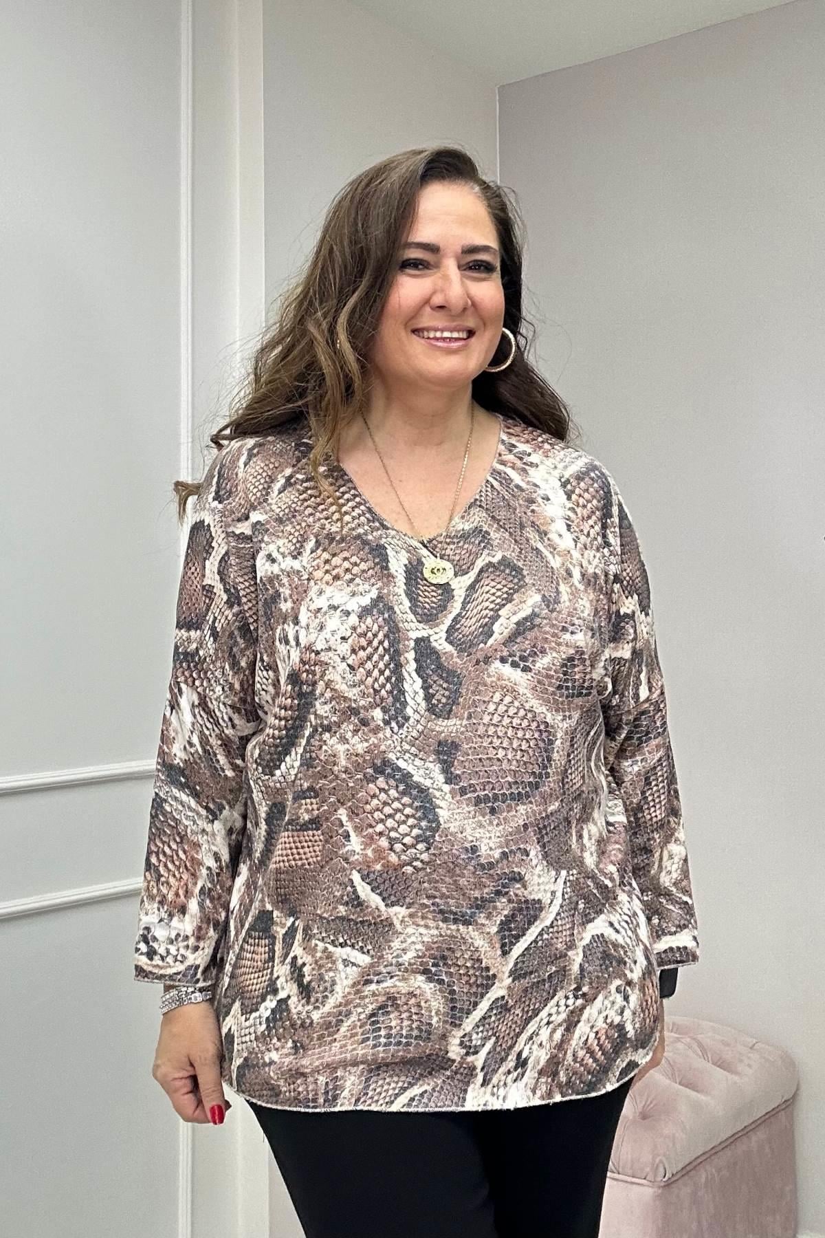 Deri Desenli Angora Triko 20662