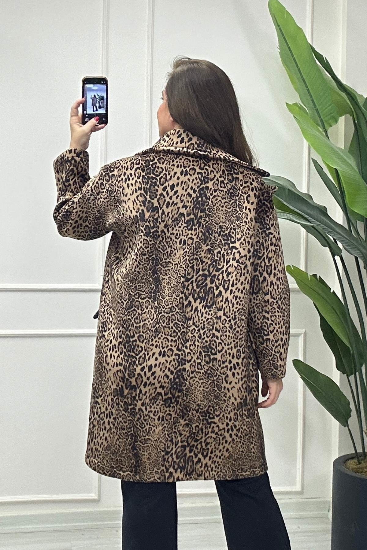 Desenli Cepli  Trençkot Kahverengi 