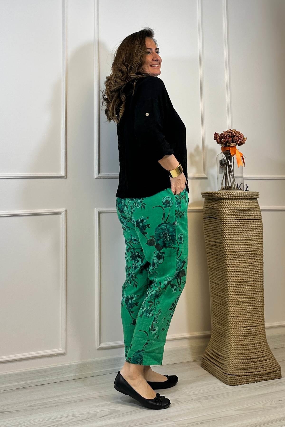 Fisto Detaylı Kapşonlu Fermuarlı Keten Ceket Siyah